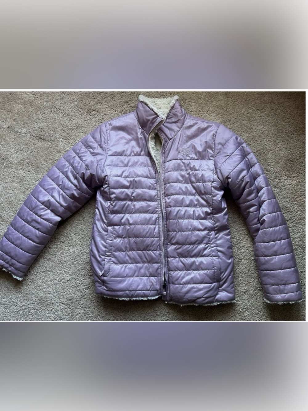 THE NORTH FACE Reversible Fleece Lined Full Zip Jacket Girls Size XL (18)